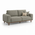 Canapé 2 places vert gris en polyester avec piètement en bois massif 180 x 86 x 85 cm